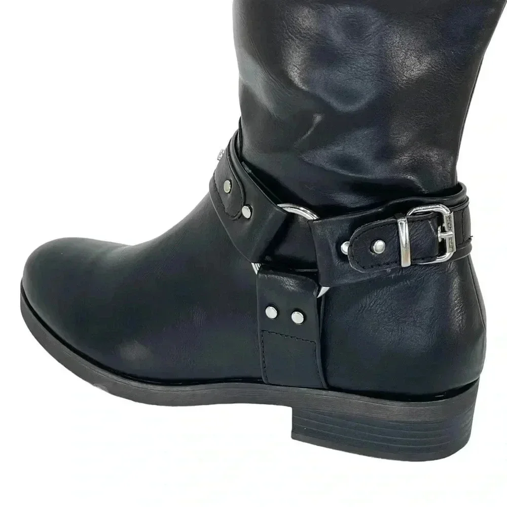 Madden Girl McKenzie Faux Leather Knee High Wide Calf Womens Boots Size 5M - Picture 6 of 10